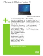 Preview for 1 page of HP Compaq NX7400 Brochure & Specs