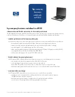 HP Compaq NX9005 Specification Sheet preview