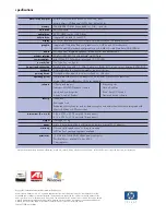 Предварительный просмотр 2 страницы HP Compaq NX9005 Specification Sheet