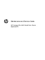 HP Compaq Pro 4300 Maintenance And Service Manual preview