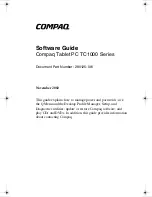 HP Compaq tc1000 Software Manual preview