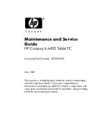 HP Compaq tc4400 Maintenance And Service Manual preview