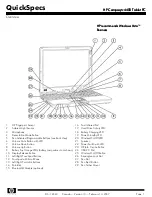 HP Compaq tc4400 Specifications preview