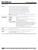 Preview for 4 page of HP Compaq tc4400 Specifications
