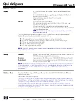 Preview for 5 page of HP Compaq tc4400 Specifications