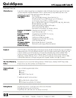 Preview for 6 page of HP Compaq tc4400 Specifications