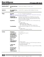 Preview for 7 page of HP Compaq tc4400 Specifications