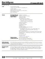 Preview for 8 page of HP Compaq tc4400 Specifications