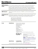 Preview for 9 page of HP Compaq tc4400 Specifications