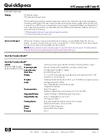 Preview for 11 page of HP Compaq tc4400 Specifications