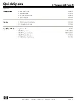 Preview for 17 page of HP Compaq tc4400 Specifications