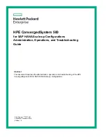 Preview for 1 page of HP ConvergedSystem 500 Administration, Operations, And Troubleshooting Manual