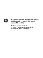 HP CTO 13t-ab000 Maintenance And Service Manual предпросмотр