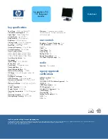 Preview for 1 page of HP D5063H - Pavilion F50 - 15" LCD Monitor Specifications