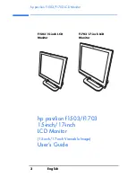Preview for 3 page of HP D5063H - Pavilion F50 - 15" LCD Monitor User Manual