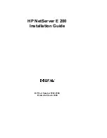 Предварительный просмотр 1 страницы HP D6030A - NetServer - E50 Installation Manual