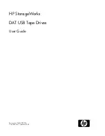 HP DAT 72 USB User Manual preview