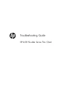 Preview for 1 page of HP Designjet T620 Series Troubleshooting Manual