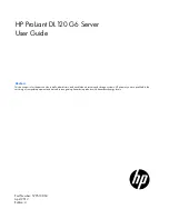 Preview for 1 page of HP DL120 - ProLiant - G5 User Manual