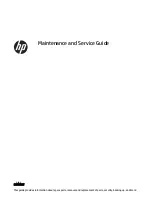 HP Dragonfly Folio Maintenance And Service Manual preview