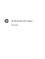 Предварительный просмотр 1 страницы HP DreamColor Z27x User Manual