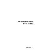 Предварительный просмотр 1 страницы HP DreamScreen 100 User Manual