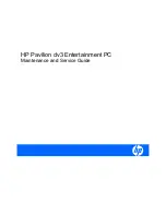 Предварительный просмотр 1 страницы HP Dv3-1075us - Pavilion Entertainment - Turion X2 2.1 GHz Maintenance And Service Manual