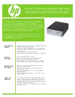 HP dvd1170e Specifications preview