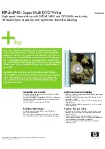 Preview for 1 page of HP dvd940i Datasheet