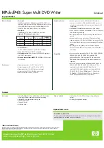 Preview for 2 page of HP dvd940i Datasheet