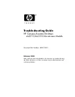 Предварительный просмотр 1 страницы HP dx2310 - Microtower PC Troubleshooting Manual