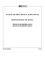 Preview for 1 page of HP E3610A Operating Manual