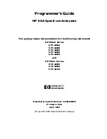 HP E4401B Programmer'S Manual preview