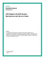 HP Edgeline EL4000 Maintenance And Service Manual preview