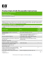 HP Elite 7000 Microtower Disassembly Instructions Manual preview