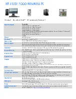 Preview for 2 page of HP Elite 7000 Microtower Specifications