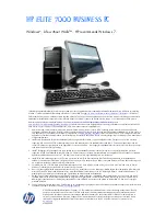 Preview for 4 page of HP Elite 7000 Microtower Specifications