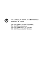 HP Elite 8300 Series Convertible Minitower Maintenance And Service Manual предпросмотр