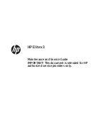 HP ELITE X3 Maintenance And Service Manual предпросмотр
