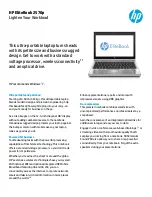 HP EliteBook 2570p Brochure & Specs preview