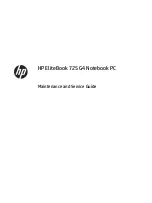 HP EliteBook 725 G4 Maintenance And Service Manual preview