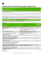 HP ELITEBOOK 840 G4 Product End-Of-Life Disassembly Instructions preview