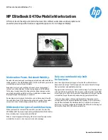 HP EliteBook 8470w Specifications предпросмотр