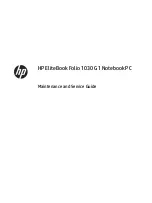 Preview for 1 page of HP EliteBook Folio 1030 G1 Maintenance And Service Manual