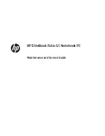 HP elitebook folio g1 Maintenance And Service Manual preview