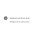 HP EliteDesk 700 G1 Maintenance And Service Manual preview