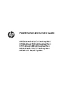 Preview for 1 page of HP EliteDesk 705 G2 Desktop Mini Maintenance And Service Manual
