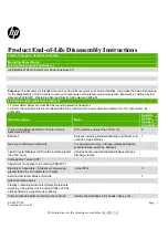 HP EliteDesk 705 G3 Disassembly Instructions Manual preview