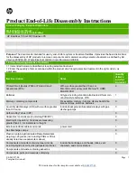 Preview for 1 page of HP EliteDesk 705 G4 Disassembly Instructions Manual