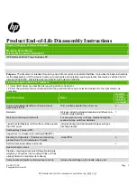 HP EliteDesk 800 G3 Disassembly Instructions Manual preview